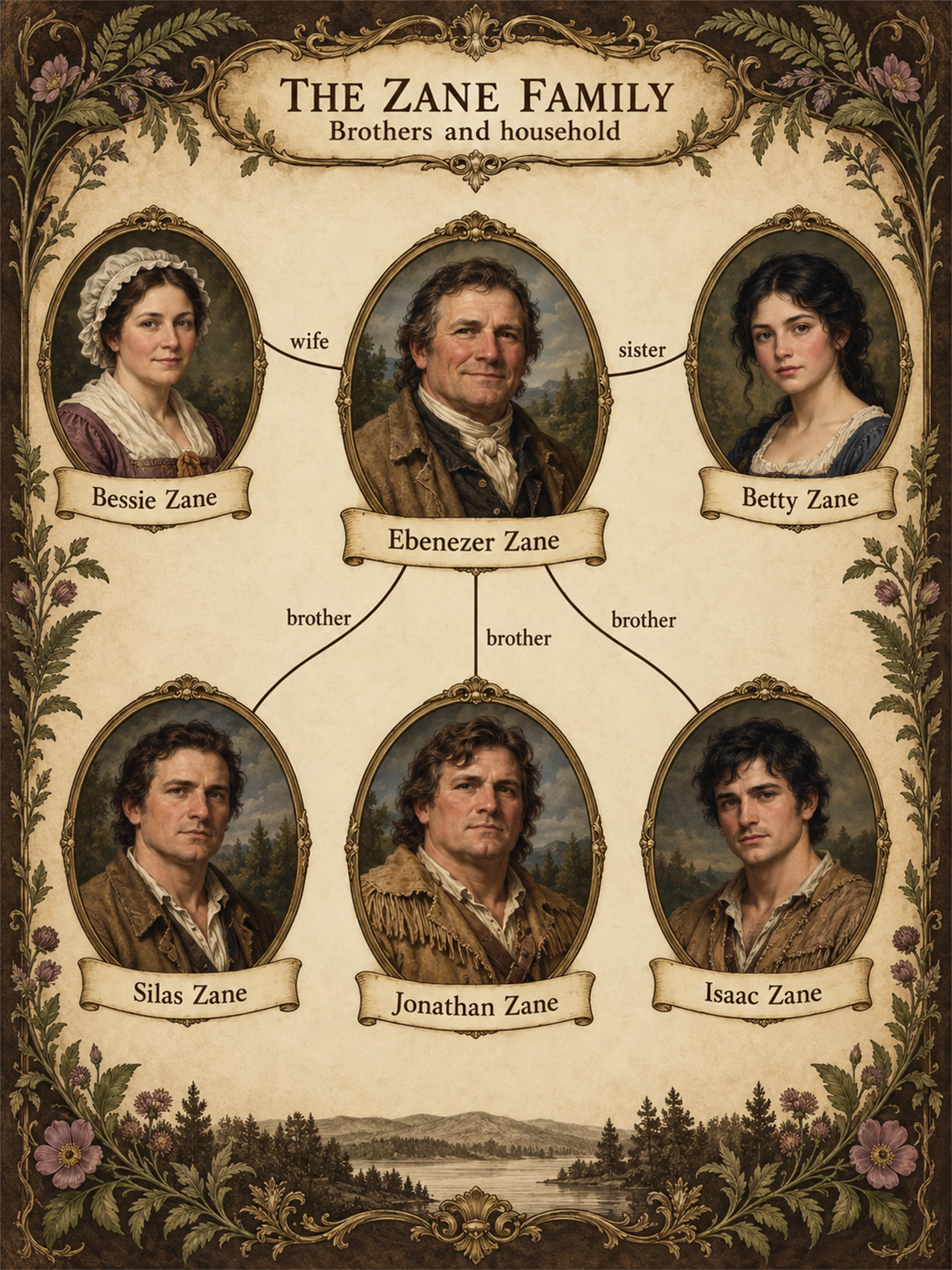 The Zane Family — Brothers and Household