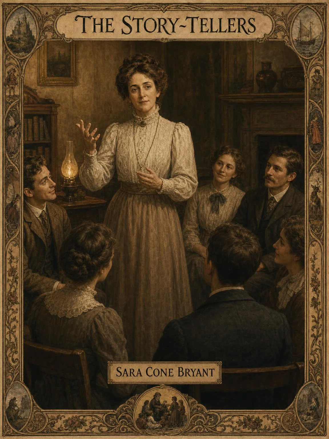 Sara Cone Bryant, free and unbound, holding a room under the spell of a told story.