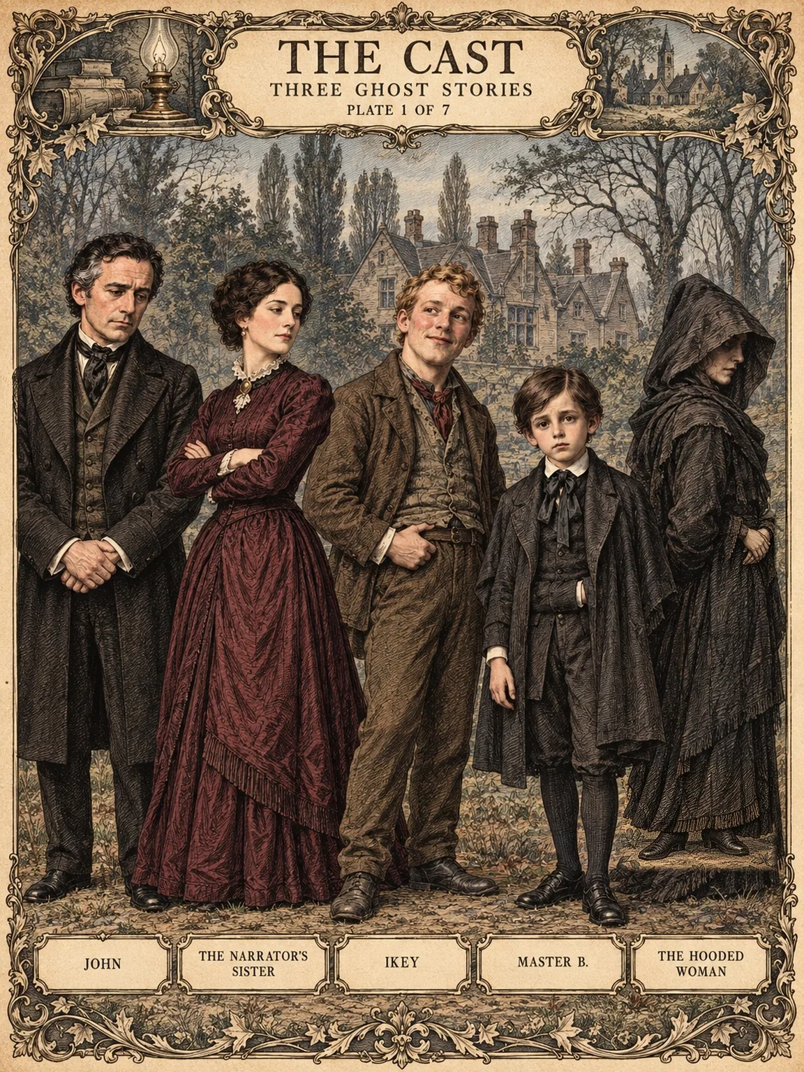 The Cast at the Poplars
