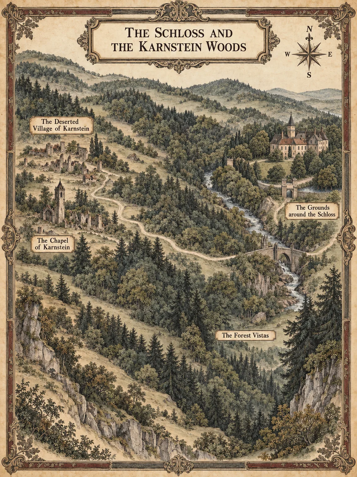 The Schloss and the Karnstein Woods